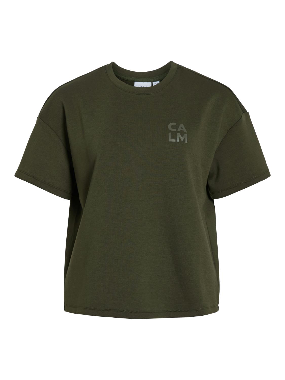 Vila Nireflect O-neck Top, mørk grønn