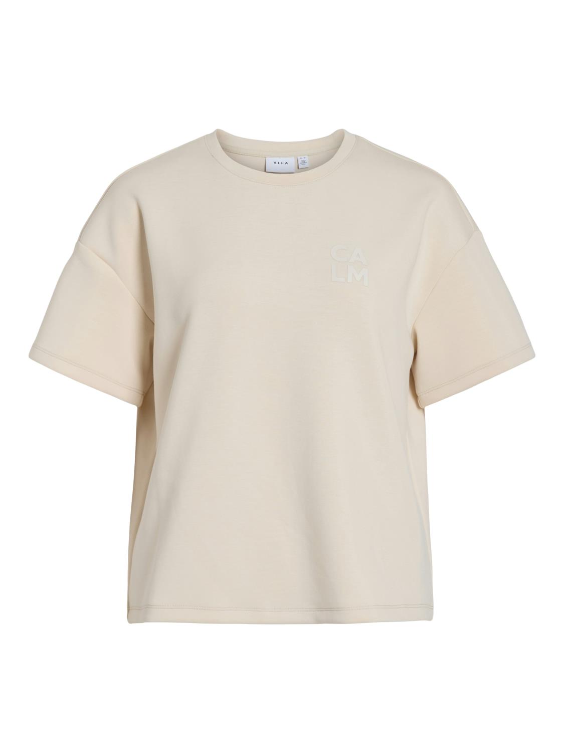 Vila Vireflect O-neck Top, beige