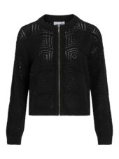 Vila Vitul O-neck Zip Cardigan, sort