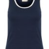Kaffe KAcarna Contrast Top, marine/hvit