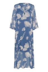 Part Two Berit Dress, lang kjole, blå/blomster