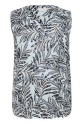 Kaffe Curve KAami Top Printed, blå