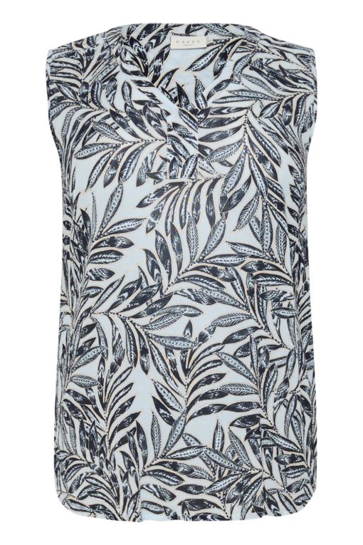 Kaffe Curve KAami Top Printed, blå