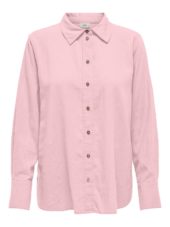 JDY Say L/S linen blend loose shirt, rosa
