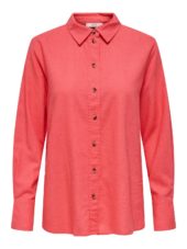 JDY L/S Linen blend loose shirt, lakserosa