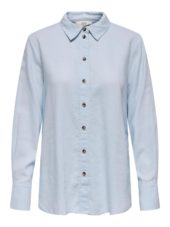 JDY Say Linen blend loose shirt, lys blå