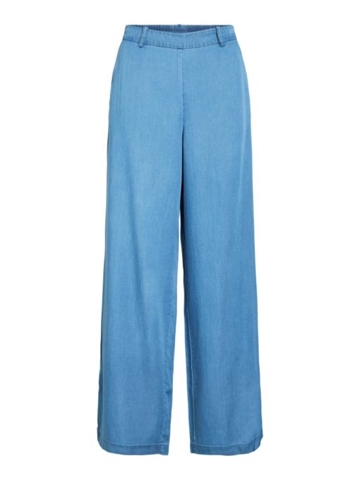 Vila ViBista HW Wide Pants, blå denim