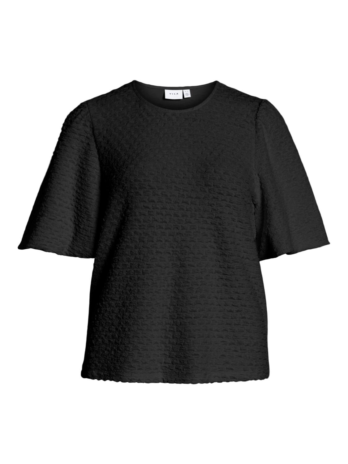 Vila ViHeba O-neck 2/4 Top, sort