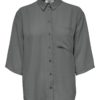 JDY Divya Life 3/4 Loose Shirt, stålgrå