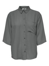 JDY Divya Life 3/4 Loose Shirt, stålgrå