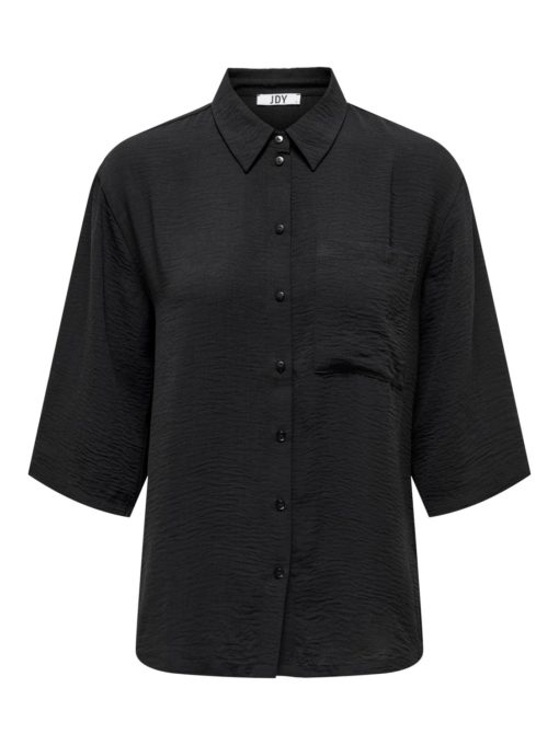 JDY Divya Life 3/4 Loose Shirt, sort