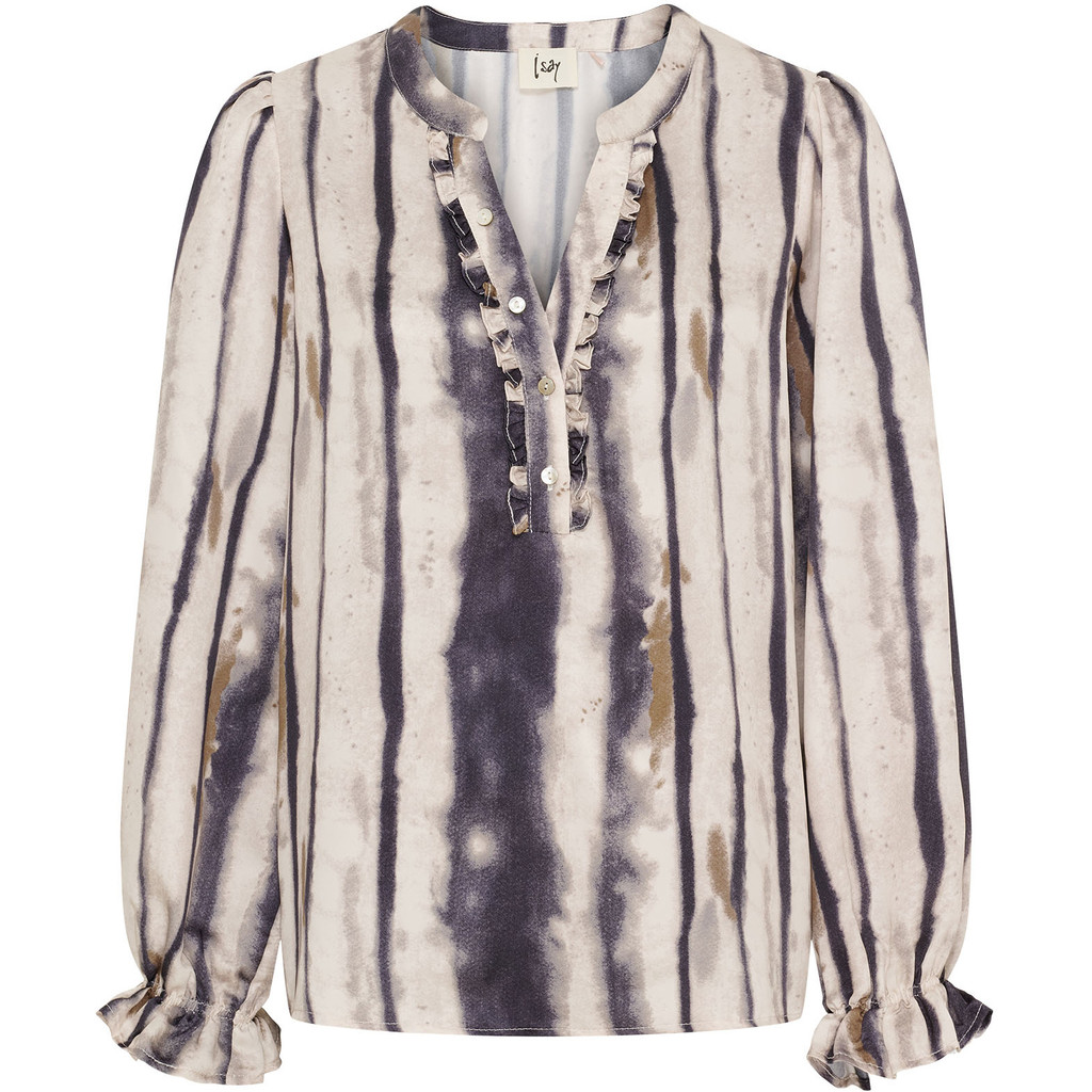 Isay Melba Flounce Blouse, beige