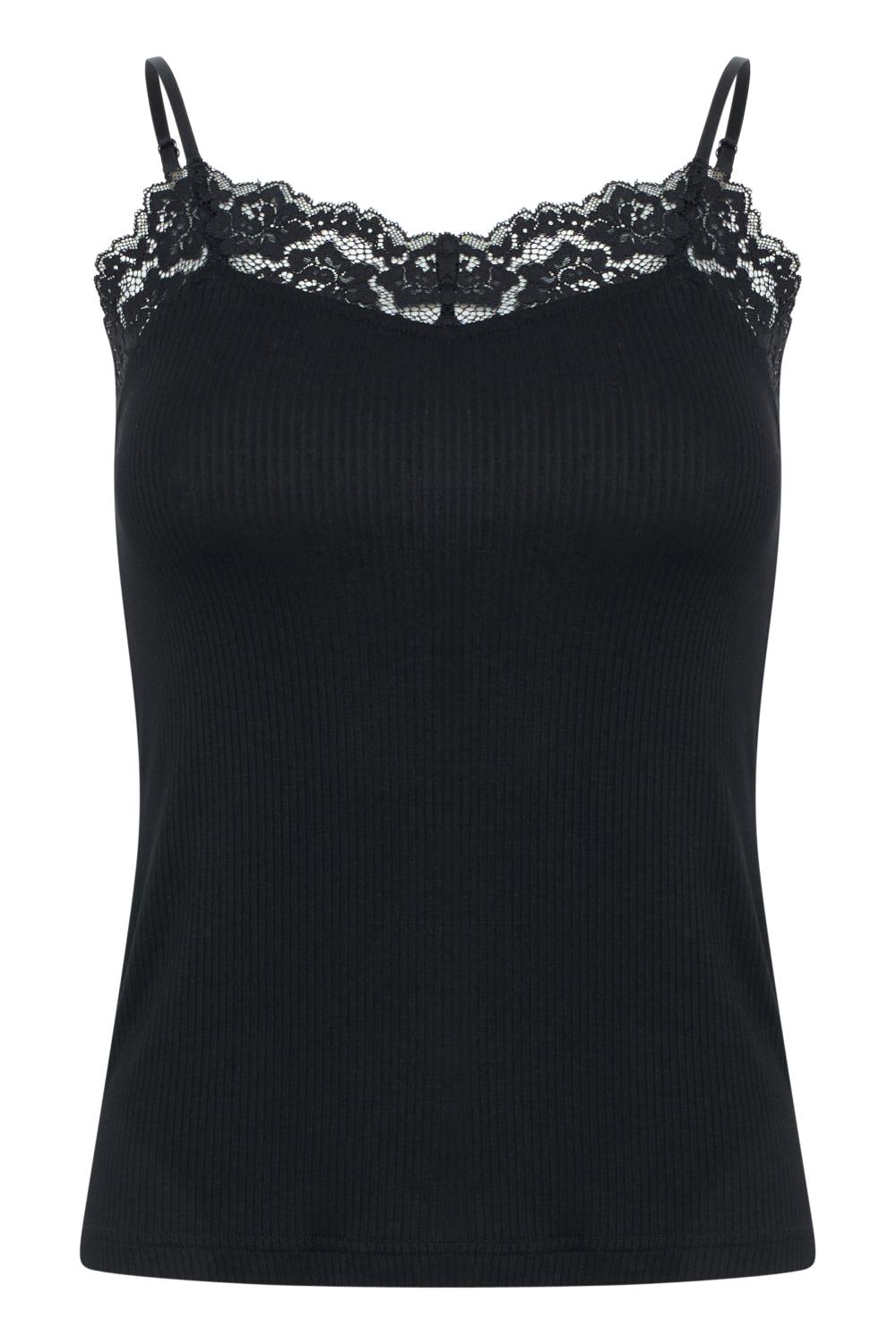 Kaffe KAomi Top, singlett med blonde, sort