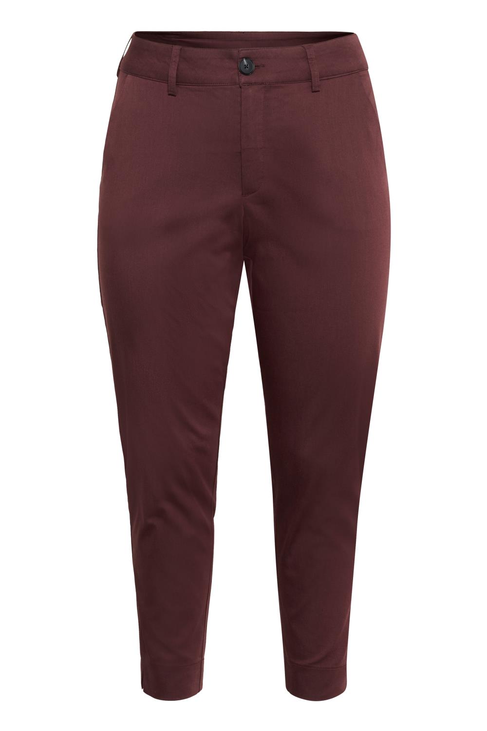 Kaffe Curve KCleana Chino 7/8 pants, burgunder
