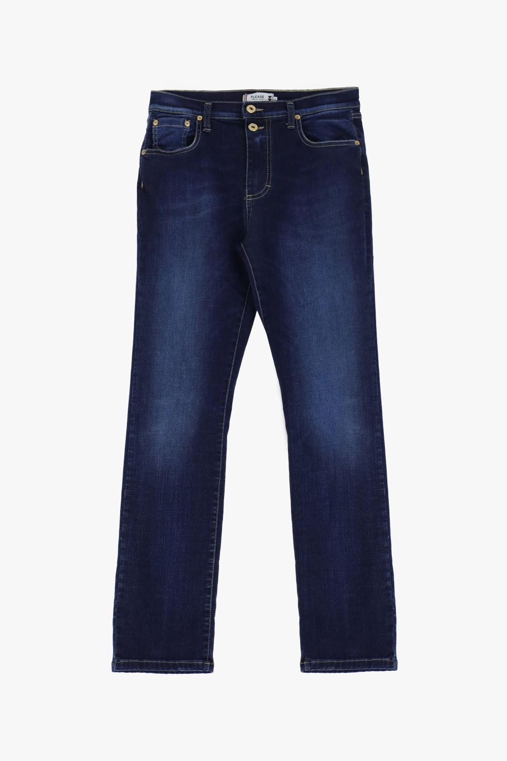 Pleace New 2B Bologna, denminblå jeans