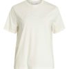 Vila Visybil Balance Emb O-neck T-shirt, hvit