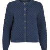 Vila Vikalla l/s O-neck Knit Button Cardigan, blå