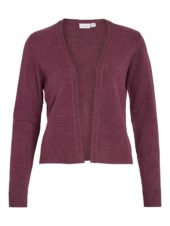 Vila Viril Short L/S Knit Cardigan, burgunder