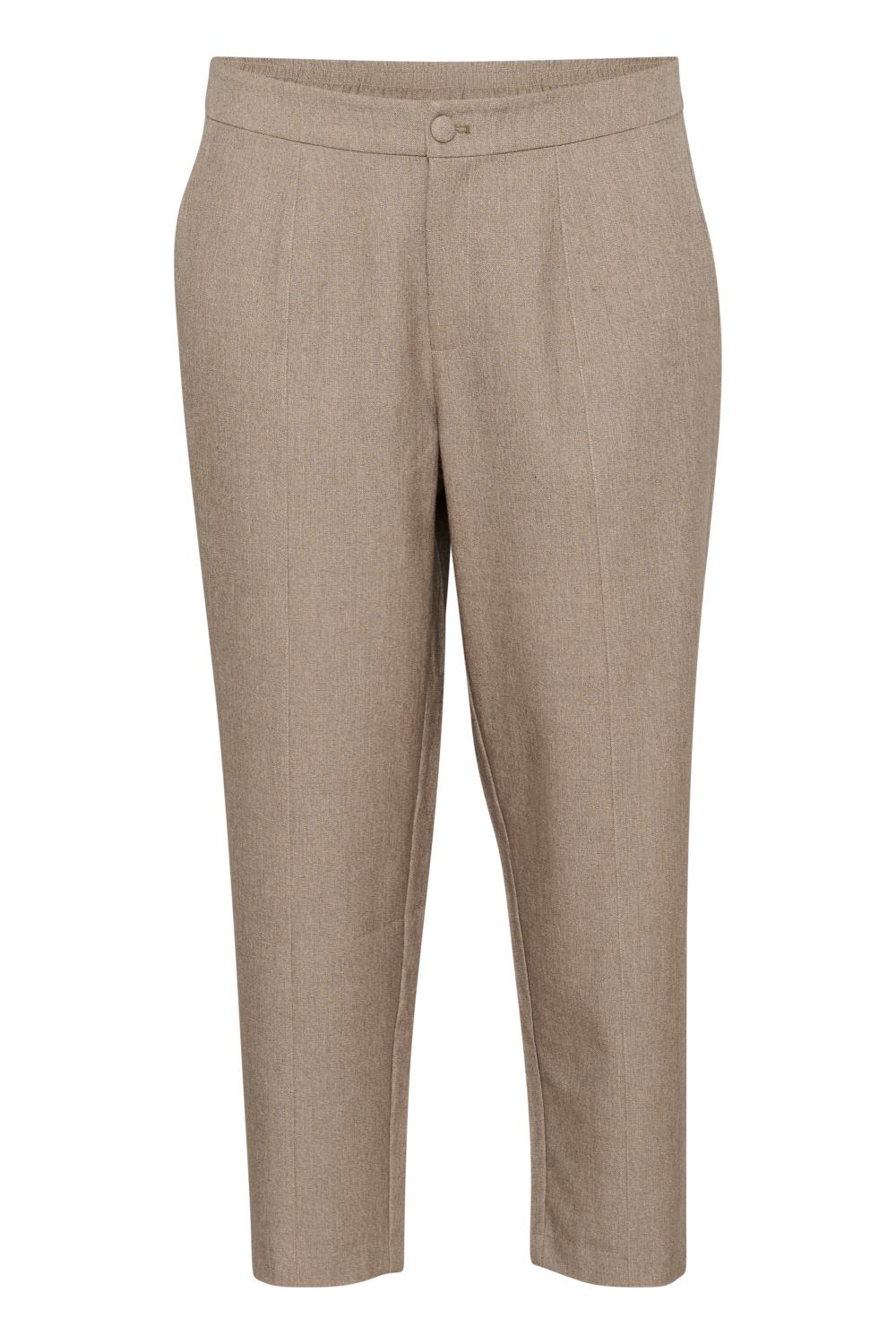 Kaffe Curve KCtilda Cropped Pants, brun