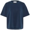 My Essential Wardrobe Helle EMB Boxy Tee, marineblå