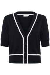Kaffe KAmally Cardigan, sort/hvit