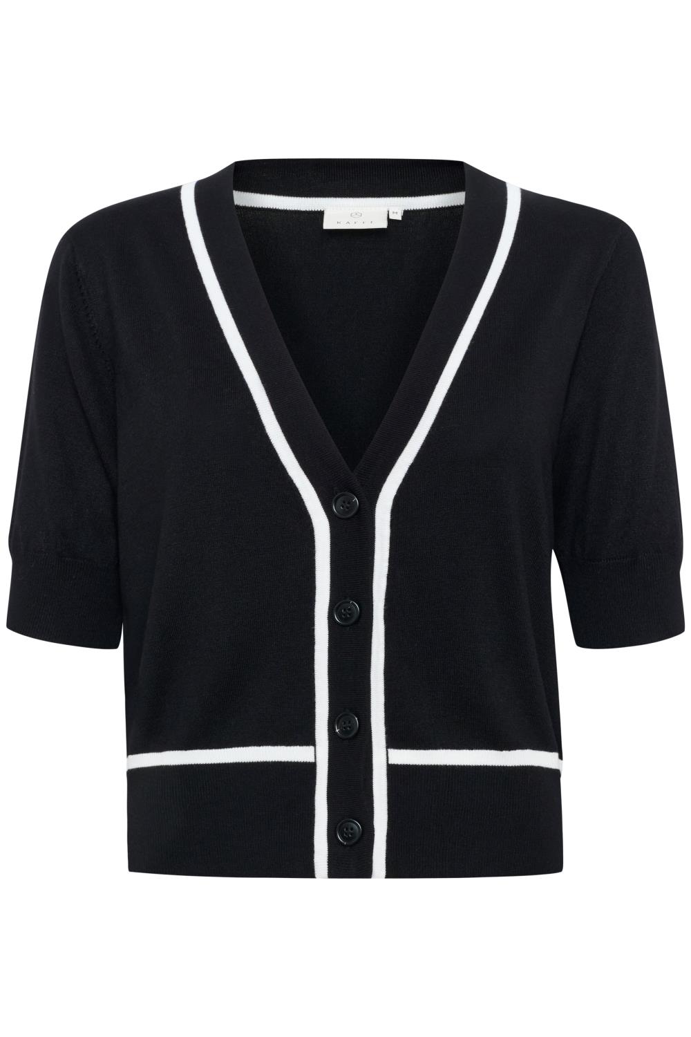 Kaffe KAmally Cardigan, sort/hvit