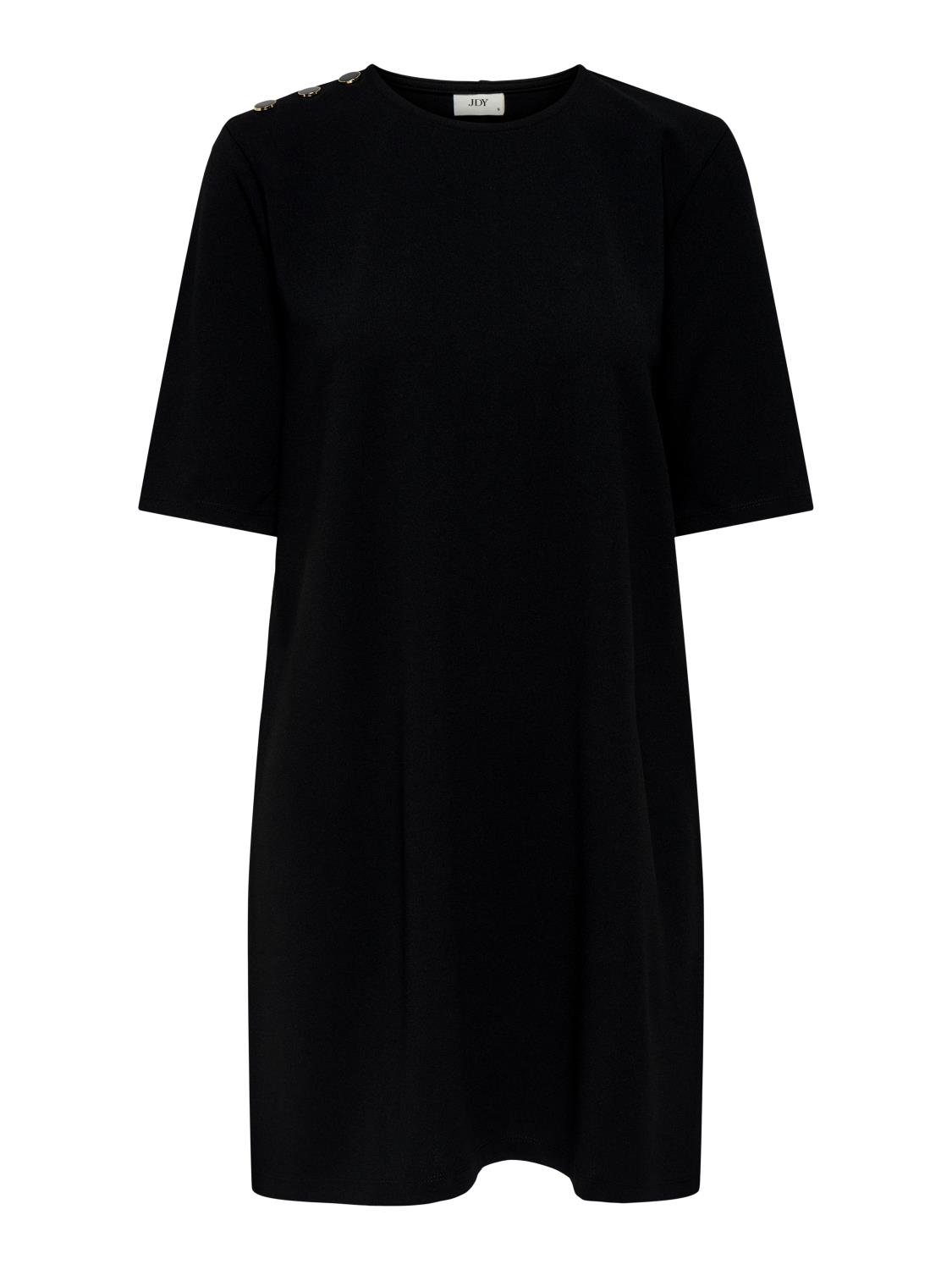 JDY Geggo Life S/S Button Dress, sort