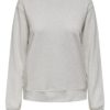 JDY Amalfi Life L/S Sweat JRS, lysgrå