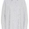 My Essential Wardobe Jean Boxy Shirt, lysblå stripet