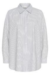 My Essential Wardobe Jean Boxy Shirt, lysblå stripet