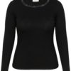 Kaffe Curve KComia U-neck Tee, sort