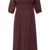 Kaffe Curve KClisana Smock Dress, burgunder