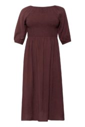 Kaffe Curve KClisana Smock Dress, burgunder
