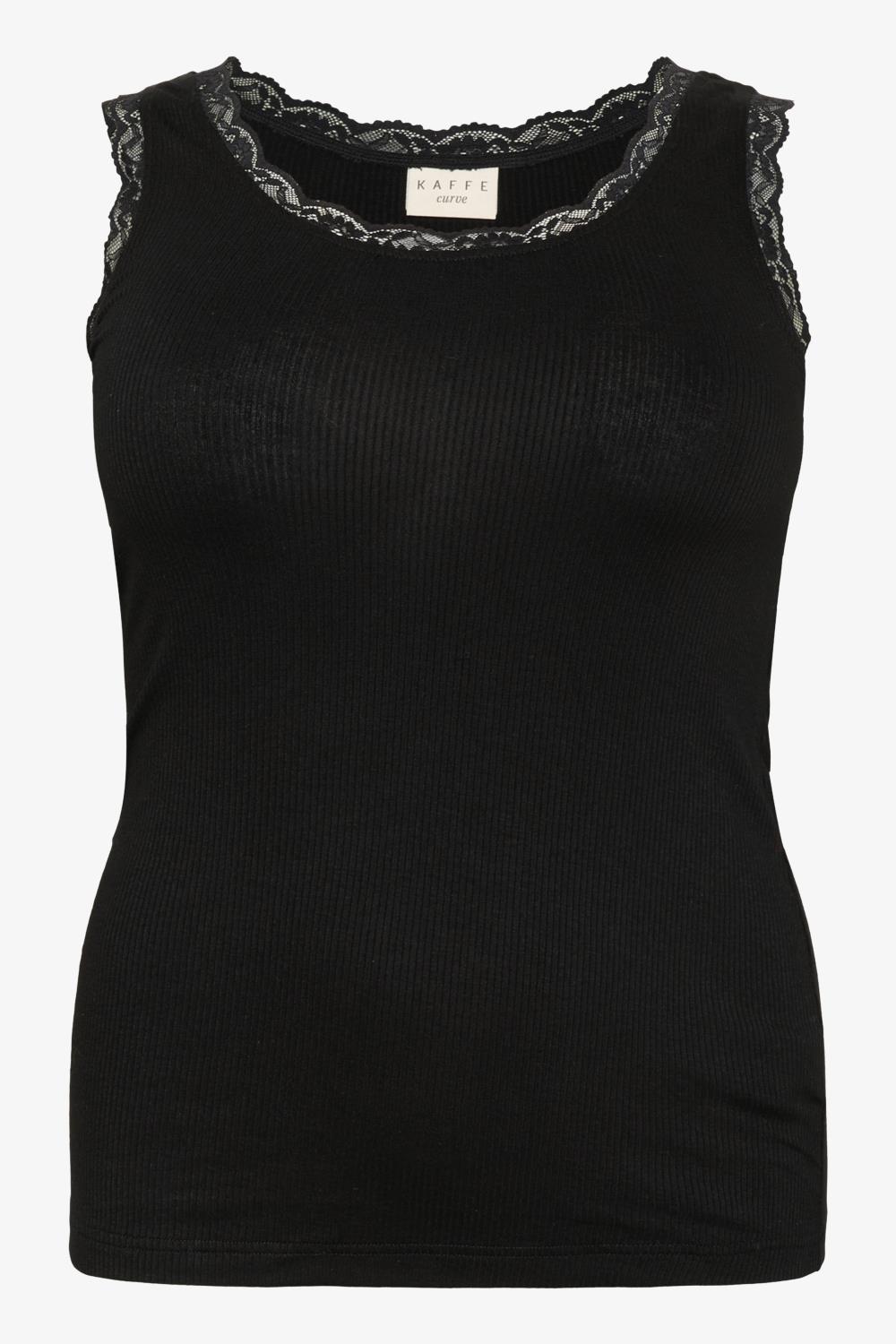 Kaffe Curve KComia Top, sort