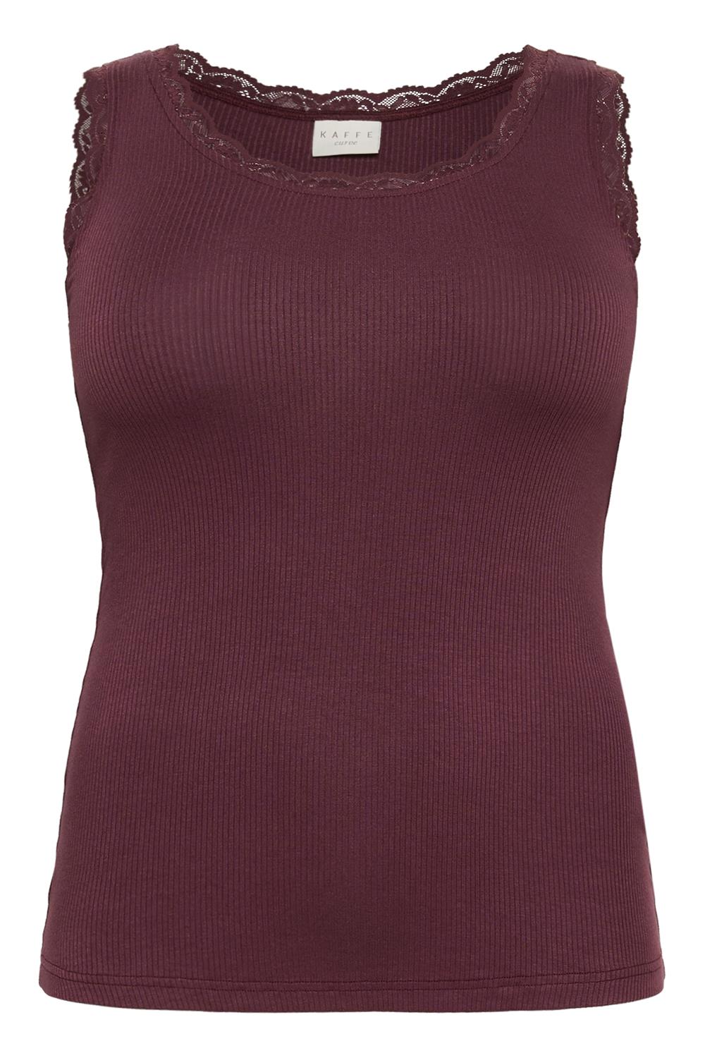 Kaffe Curve KComia Top, burgunder