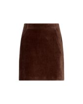 MSCH Floriana HW Skirt, brun kordfløyel