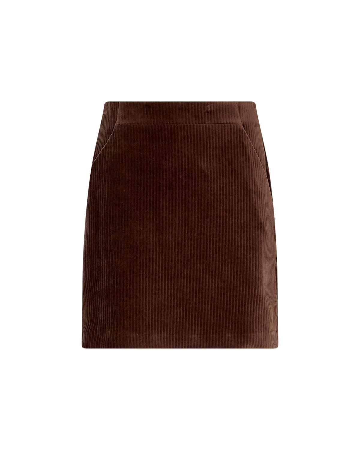 MSCH Floriana HW Skirt, brun kordfløyel