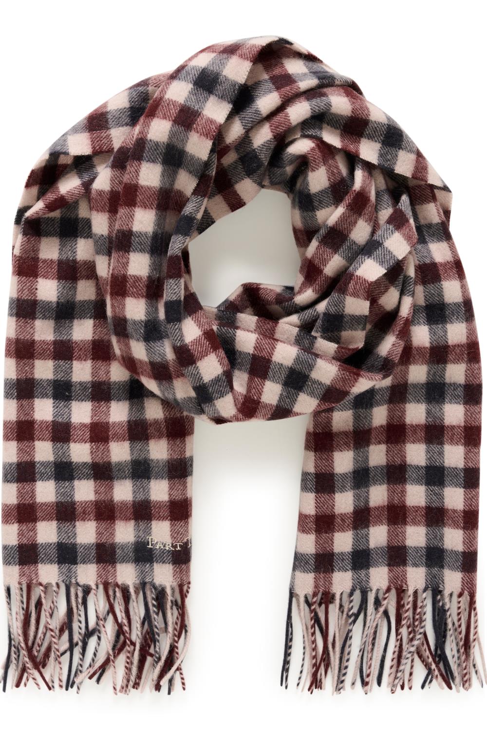 Part Two Kitha Scarf, blå/burgunder