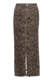 Kaffe KAleondra Denim Skirt, beige/mønstret