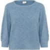 Kaffe KAbetty Pullover, perledetaljer, blå