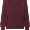 Kaffe KAlizza Round Neck Knit Pullover, burgunder