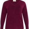 Kaffe Curve KCniela V-neck Pullover, burgunder
