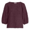 Vila Videvera Boatneck 3/4 Top, burgunder
