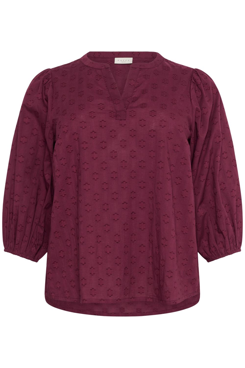 Kaffe Curve KCloulou Blouse, burgunder