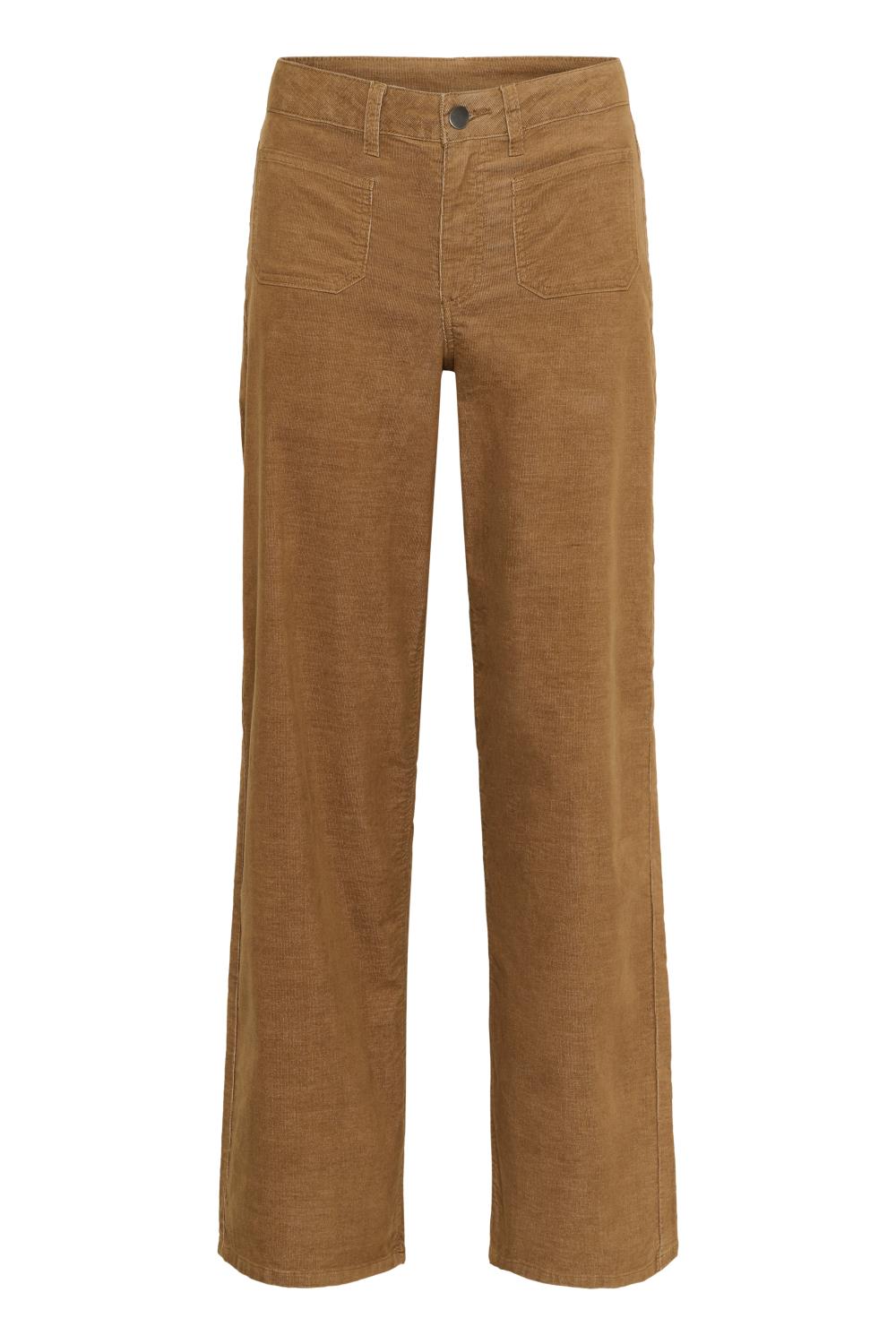 Kaffe KAmolly pants, brun kordfløyel