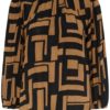 Kaffe KAlorina Amber Blouse, brun/svart