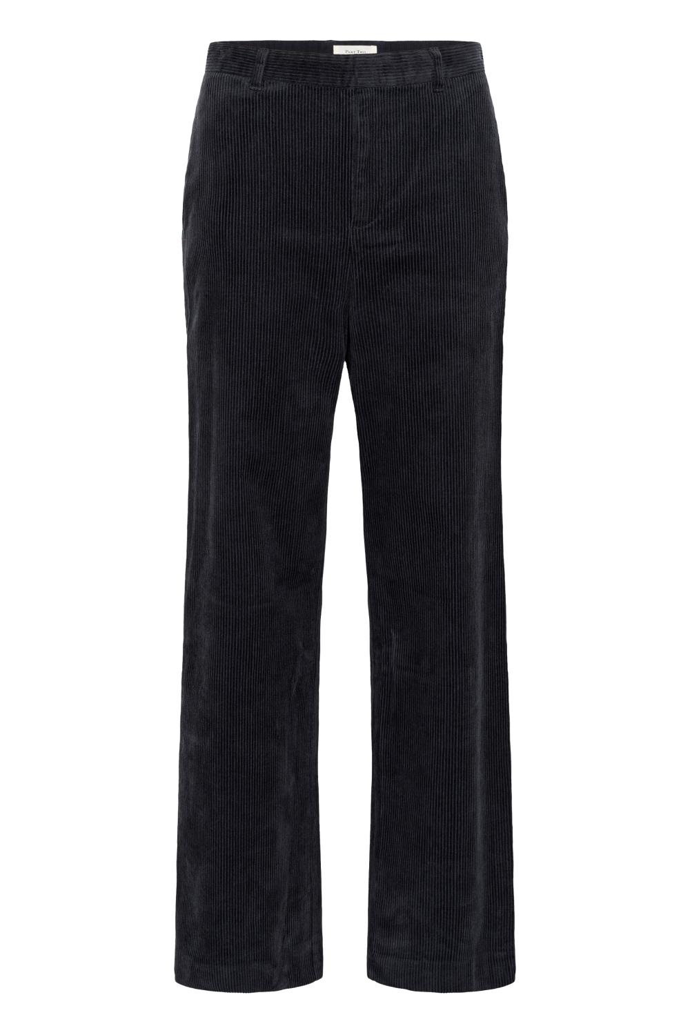 Part Two Clarisse Pants, marineblå kordfløyel