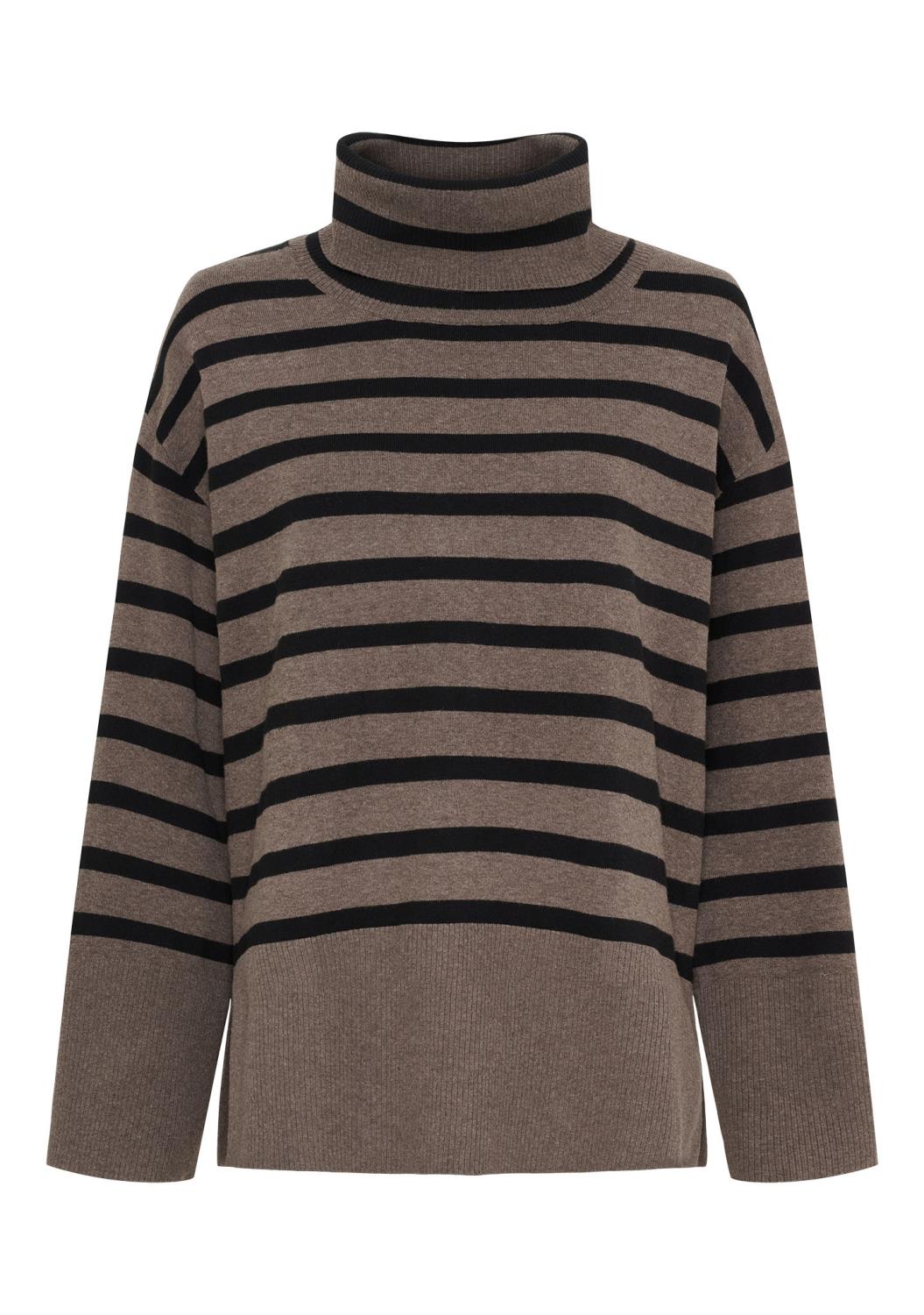 Isay Frigga Rolloneck Pullover, stripet