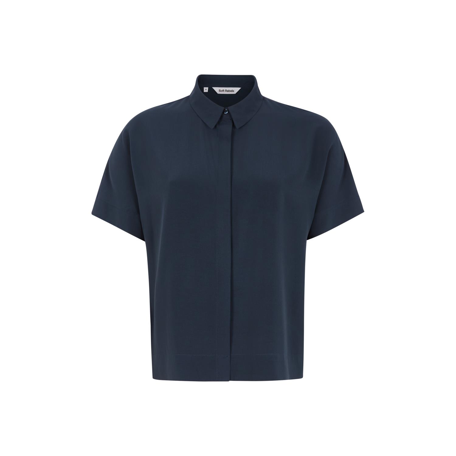 Soft Rebels Freedom s/s Shirt, marineblå