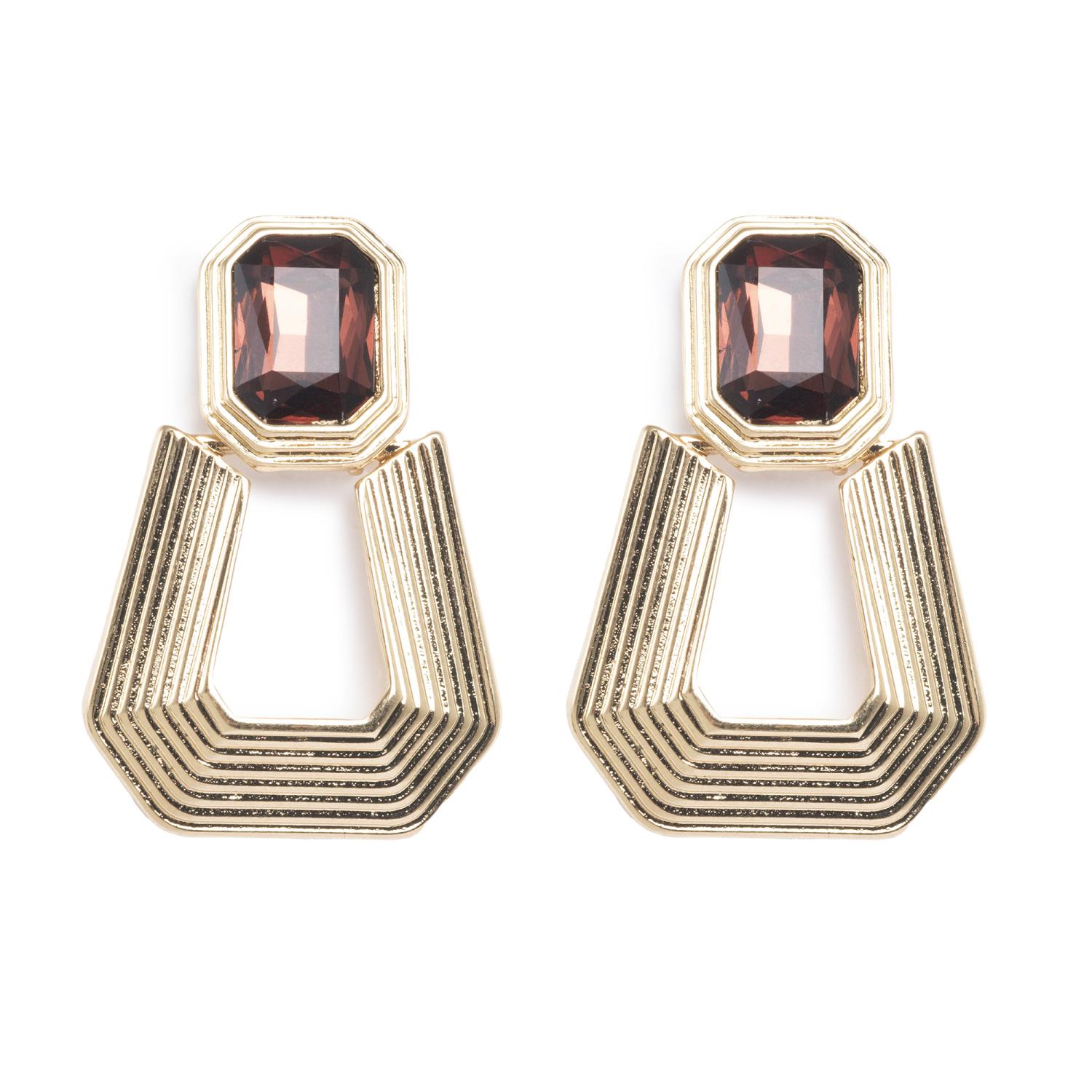 A&C Grace øredobber, burgunder